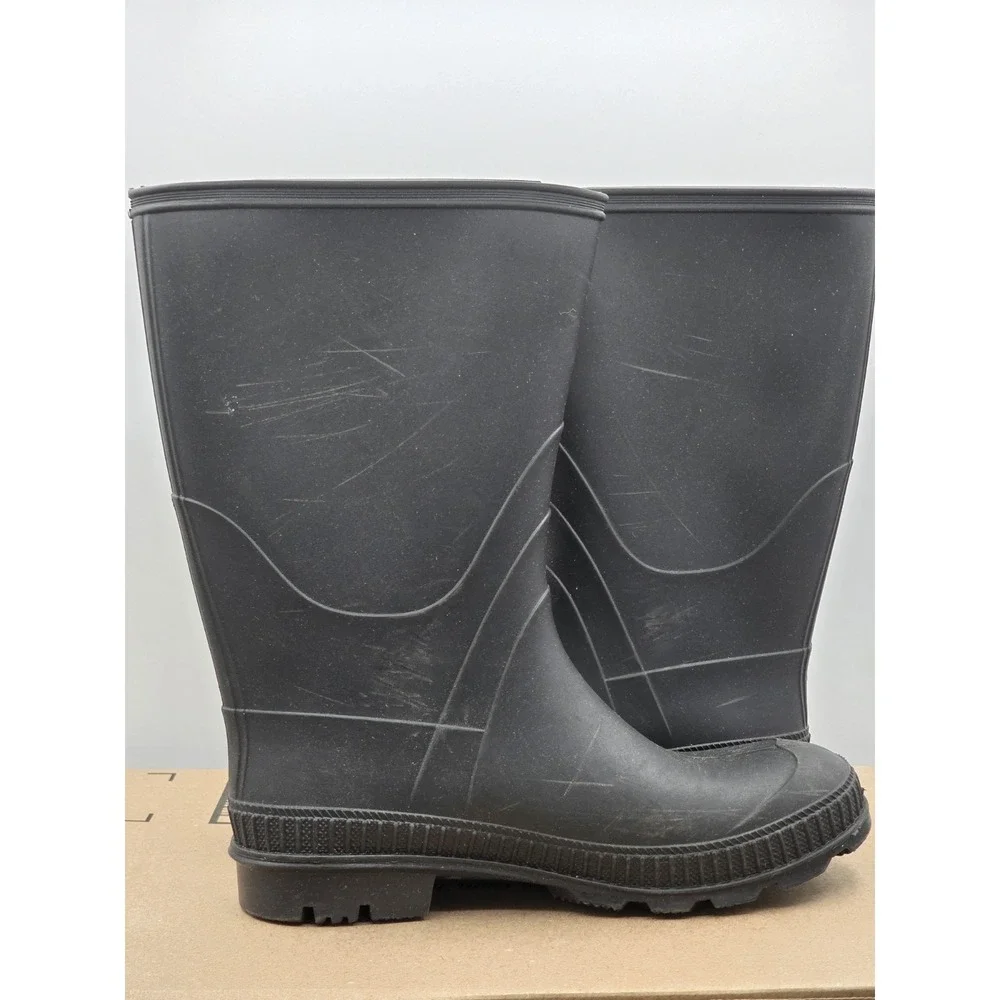 Kamik Stomp Rain Boots Black Kids Youth Boys Girls Size 4 Waterproof